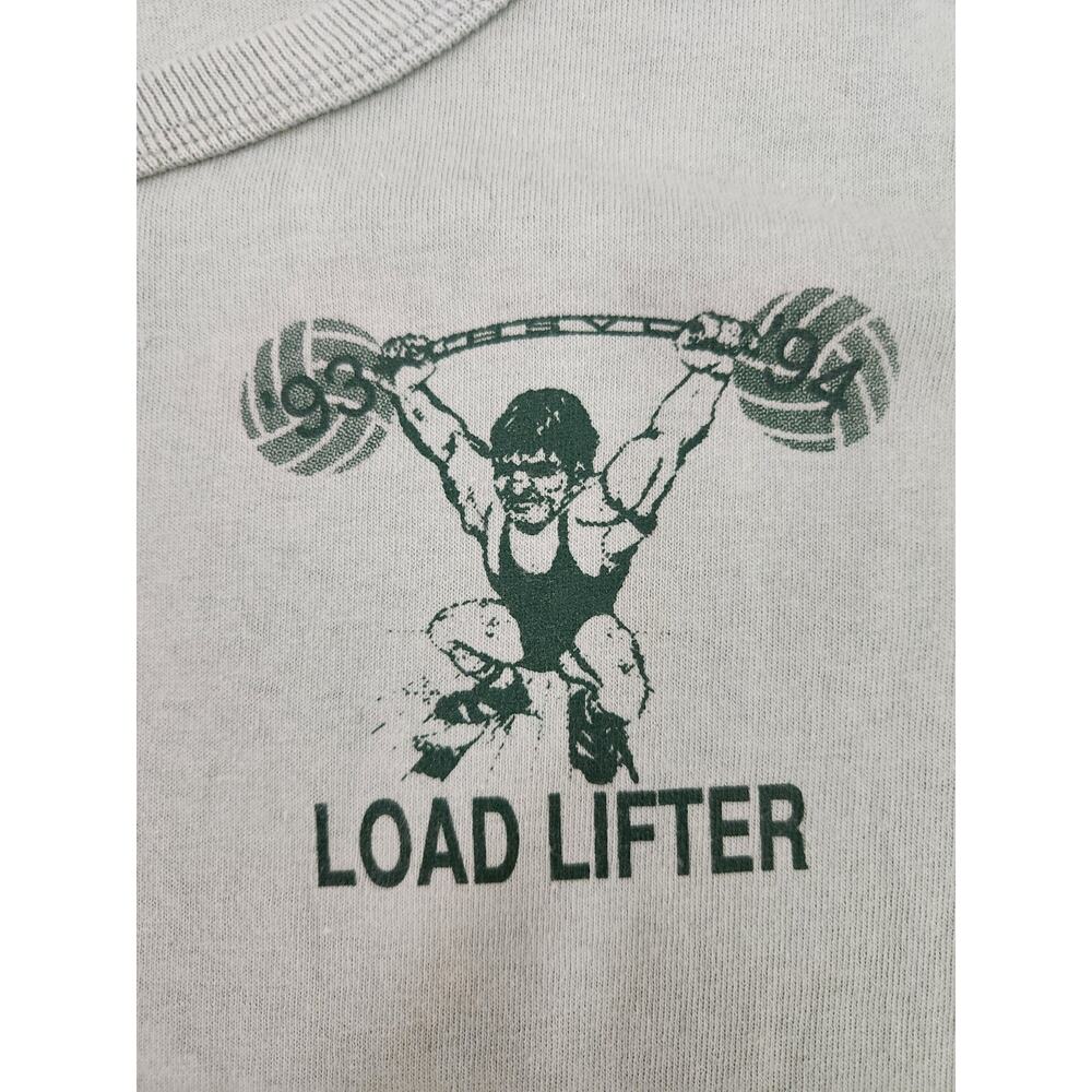 Vtg FLD 90s Muscle Tshirt Sz Large Mens Green Single Stitch USA Wrestling Gym - Picture 2 of 8